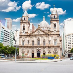 Candelaria Church in downtown in Rio de Janeiro, Brazil.